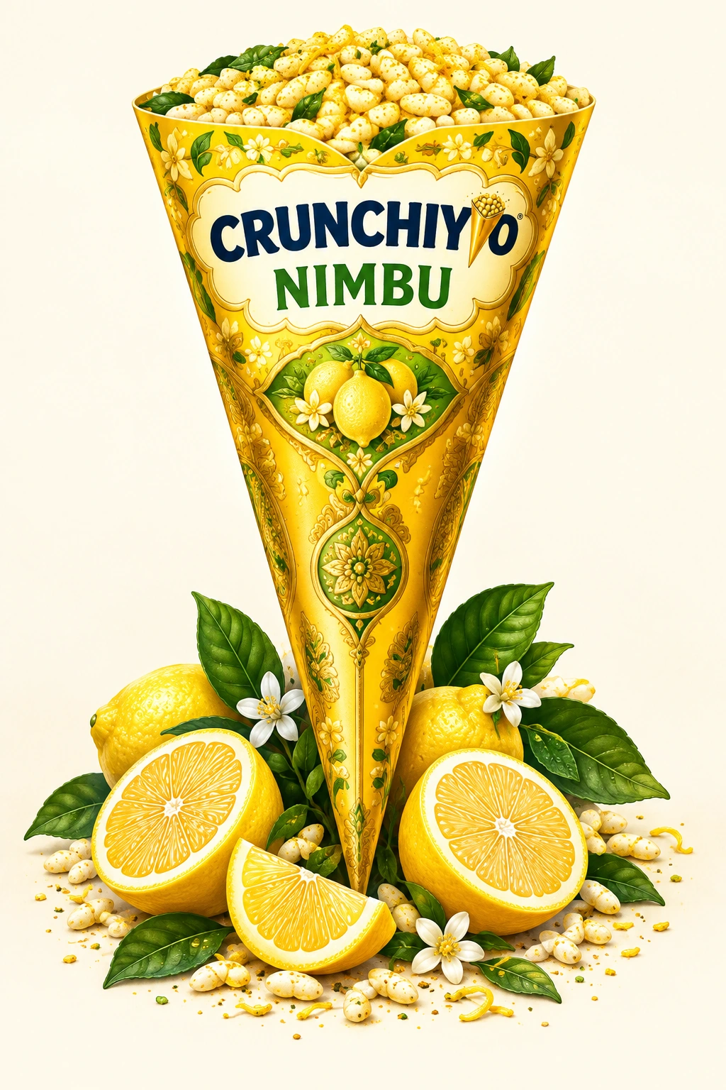 Nimbu yellow lemon snack cone